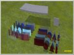 Farbige Glas Splines und Immob