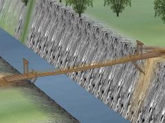 Hängebrücke in Sommer- und Winterausführung
