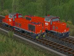 Diesellokomotiven Am843 der SBB
