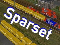 Sparset, Containertragwagenset und Diesellokomotiven Am843 (SB1467 )