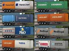 Container-Transport-Set auf Schiene und Strasse
