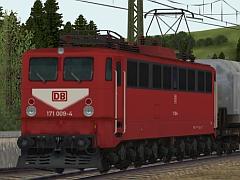 E-Loks BR 171 der DBAG orientrote Farbgebung