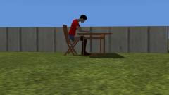 animierte schreibende Frau Marita  (V10KDH10202 )