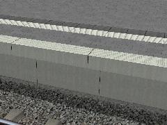 Bahnsteigkante mit Sicherheitsraum hellgrau (V10KSW10024 )