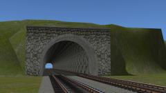Eisenbahntunnel Normalspur in Stein- und Betonoptik, (V10NDH10143 )