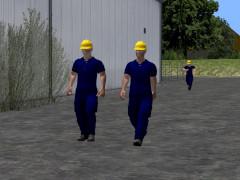 Arbeiter in Blau im XXL - Paket