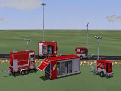 Feuerwehr-Anhänger mit Netzersatzanlage und Lichtmast, sowie Feuerwehr-Abrollcontainer mit Geräten und Löschmitteln (V10NIG20004 ) Feuerwehr-Anhänger mit Netzersatzanlage und Lichtmast, sowie Feuerwehr-Abrollcontainer mit Geräten und Löschmitteln (V10NIG20004 )