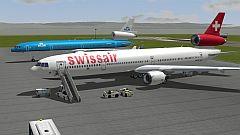 Sparset Flugzeug MD11-KLM,Swiss (Passagierversion)