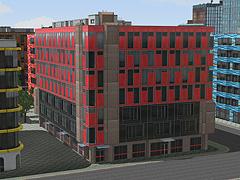 Farbenfrohe Bürogebäude