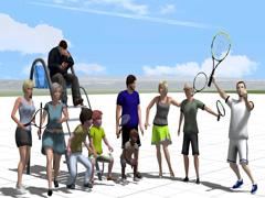 Tennispltze als Set mit Figuren