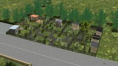 Gartenhäuser in vier verschieden Versionen