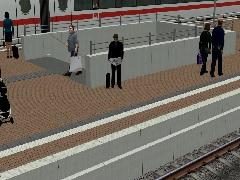 Bahnsteigsystem modern rötlich-braun