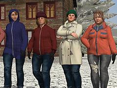 Menschen im Winter Set 3