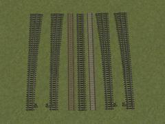 Normalspur Weichen DR_elektrischer - Antrieb EW54-300-1:9-HOLZ-DUNKEL