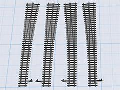 Normalspur Weichen mit schwarz/gelbem Hand - Antrieb EW54-190-1:7.5-HOLZ