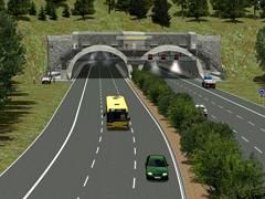 Autobahntunnel 1-Spur Mittig (V11NPB10036 )