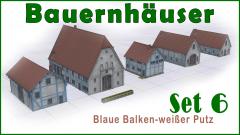 Bauernh&ouml;fe im n&ouml;rdl. Deutschland | Hof Siemen | Hellblaue Balken Putzgefache  (V11NUB20118 )