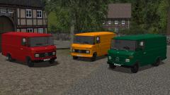 Mercedes L 406 Tranporter Set 2, neue Farben