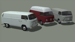 VW T2a Kastenwagen mit Hochdach, Set 2 neue Farben