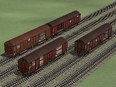 SET 2 - Les Wagons &agrave; bogies GASS, GAHSS et GAHKKSS &eacute;poque 4 de la SNCF. SET 2 � Die Drehgestellwagen GASS, GAHSS und GAHKKSS der SNCF aus der Epoche 4. (V12NSB50029 )