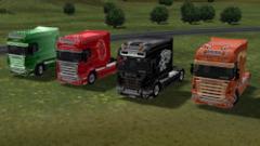  Scania Longline 2Achser mit Kofferauflieger