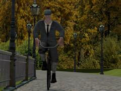 Fahrradfahrer animiert Epoche 3 (V14KMH30017 )