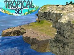 Tropical Set - Klippen und Felsen