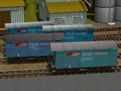 G-Wagen "Cargo Domizil", Schmalspur RhB Gbk-v Serie 5501 bis 5530, Set 2 (V14NRR10003 )