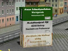 Container, Ladegüter für den Tragwagen RhB Sb-v mit Textfunktion (V15KPB10004 )
