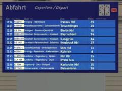 Anzeigetafeln fr Bahnhofshallen