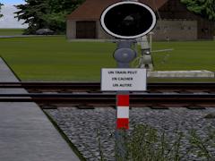 Sncf Signale für Bahnübergang