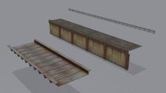 Set: Nützliche Geländer-, Mauer-, Brückenteile