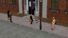 Animierte Männer mit Aktentasche auf dem Weg zur Arbeit. (V15NWS30193 ) Animierte Männer mit Aktentasche auf dem Weg zur Arbeit. (V15NWS30193 )