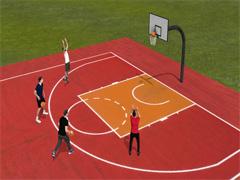Basketball Platz mit Spielern (V15NWS30224 )