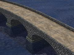 Niedrige Steinbr&uuml;cke als 3D-Spline mit Zubeh&ouml;r (V16NSM20227 )