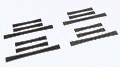 Animierte EKWs und DKWs mit Beton- und Holzschwellen im Sparset (passend zu den EEP-Grundversion-Gleisstilen)