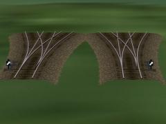 Weichensystem Holzgleis Set 7 (3-Weg-Weichen symmetrisch)