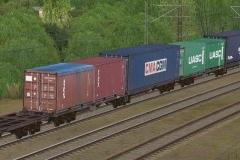 zweiteiliger Containertragwagen Typ Sggrss Metrans