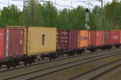 zweiteiliger Containertragwagen Typ Sggrs AAE