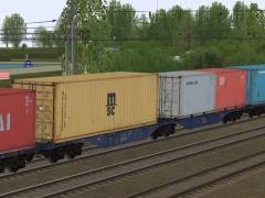 Zweiteilige Containertragwagen Typ Sggmrss 90 RRL (V60NDB10277 )
