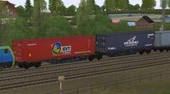 Zweiteilige Containertragwagen Typ Sggmrss 90 PKP Cargo