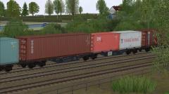 Zweiteilige Containertragwagen Typ Sggrss 80 PKP Cargo