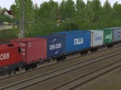 Zweiteiliger Containertragwagen Typ Sggrss ÖBB