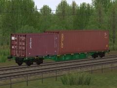 Vierachsiger Containertragwagen Typ Sgnss60 Steiermarkbahn