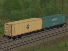 Vierachsiger Containertragwagen Typ Sggnss RRL (V60NDB10448 )