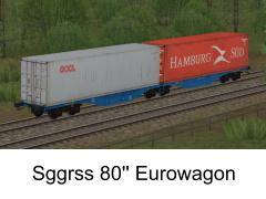 Zweiteiliger Containertragwagen Typ Sggrss Eurowagon
