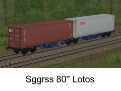 Zweiteiliger Containertragwagen Typ Sggrss Lotos