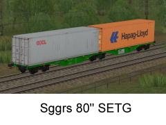 Zweiteiliger Containertragwagen Typ Sggrs SETG (V60NDB10511 )