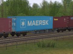 Vierachsiger Containertragwagen Typ Sgnss Ermewa (V60NDB10551 )