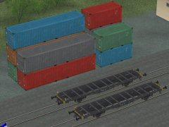 DR/DB Lbgjs598 mit Containern 20/40ft